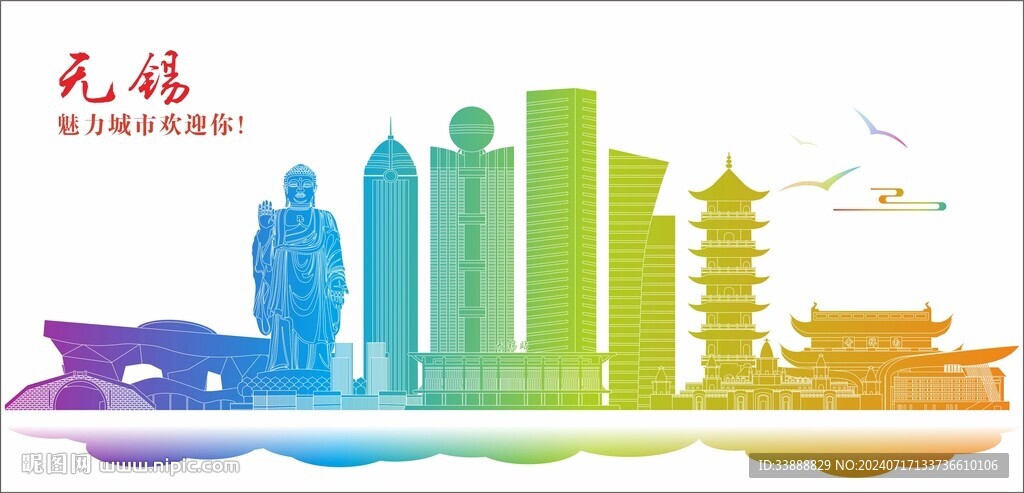 無錫地標建筑剪影