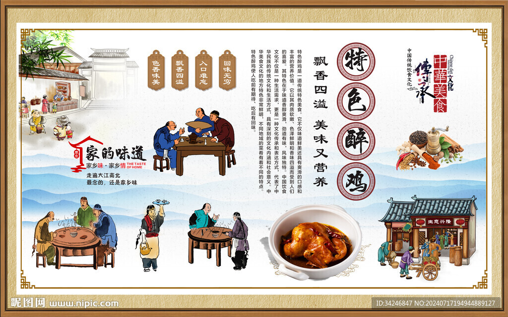 醉雞背景墻 