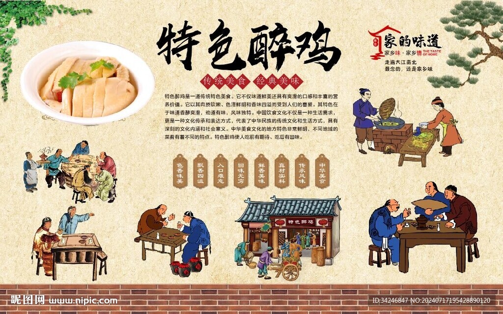 醉雞背景墻 