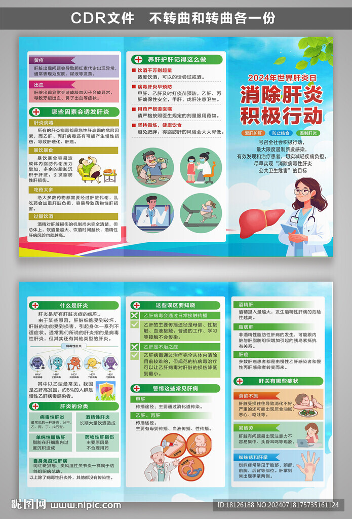 2024世界肝炎日三折頁(yè)