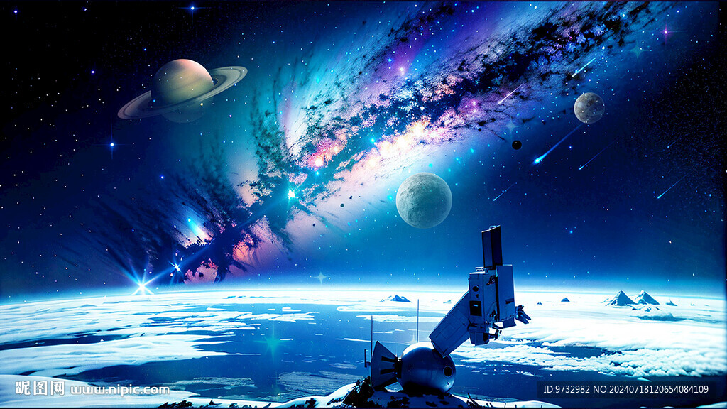 科幻星空流星星云