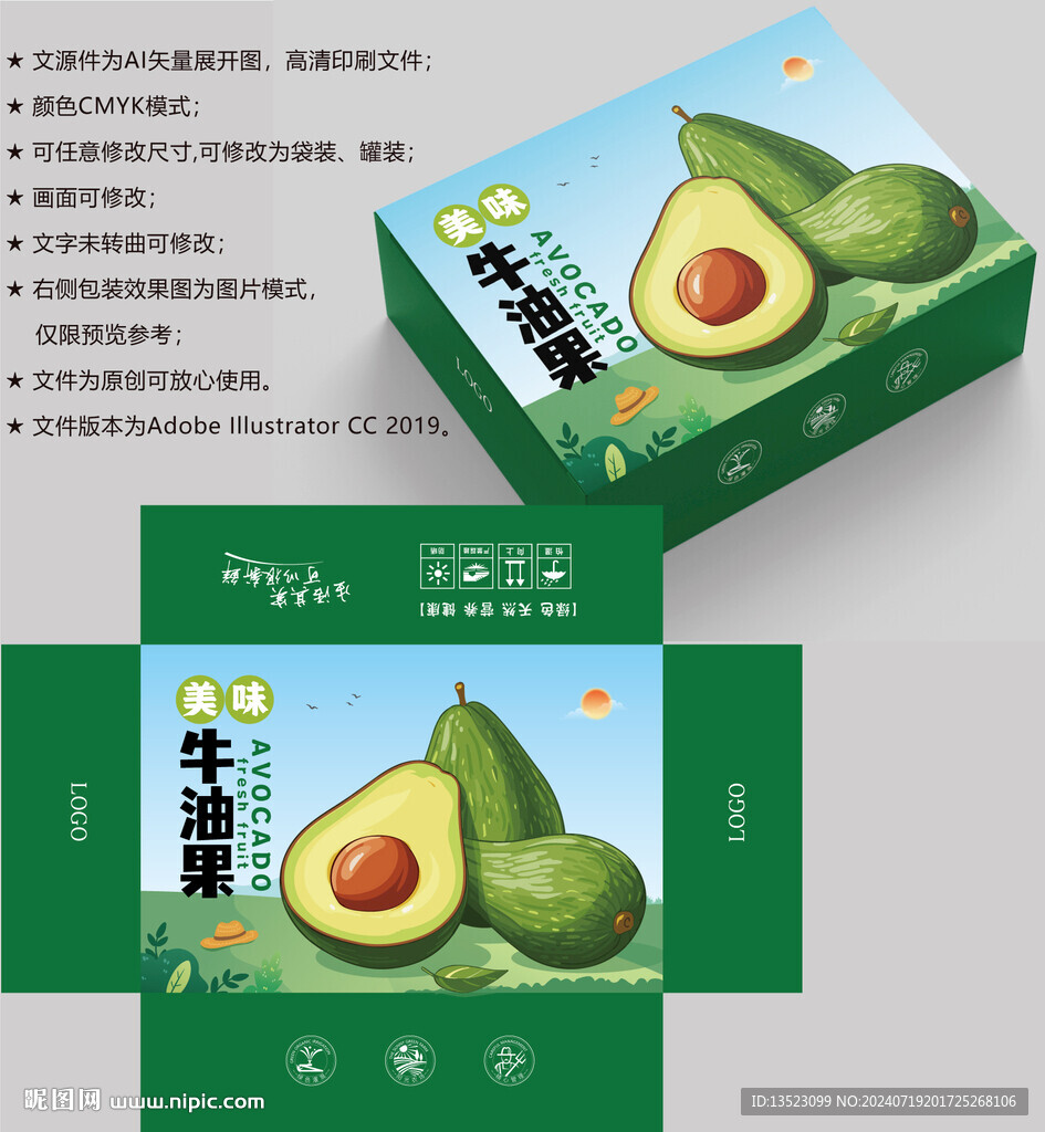 牛油果包裝 水果盒子