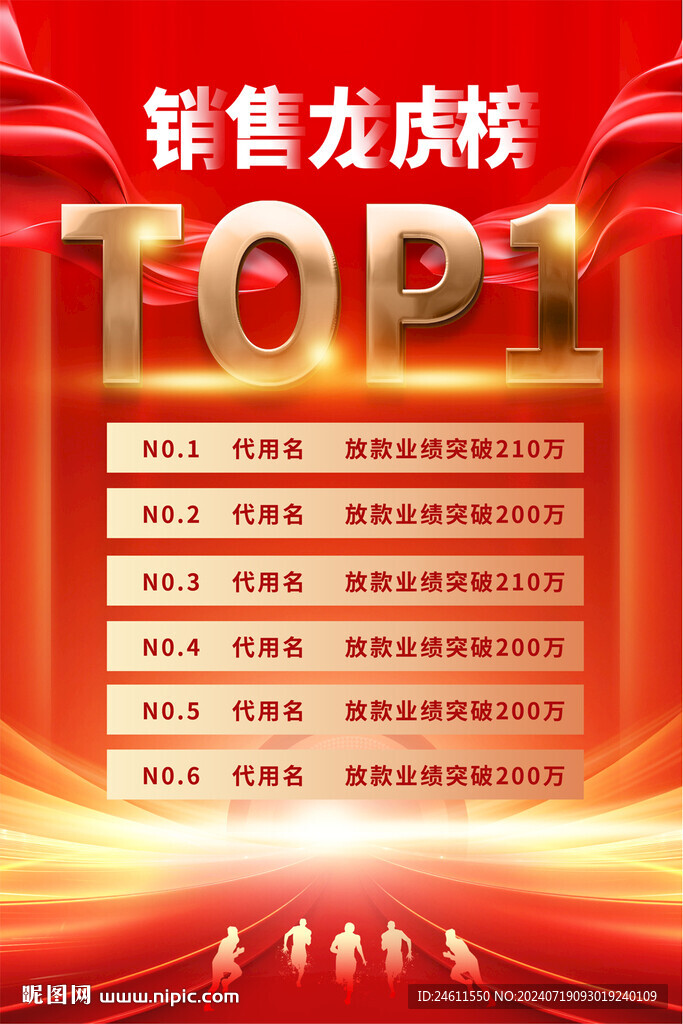  銷售英雄榜宣傳海報