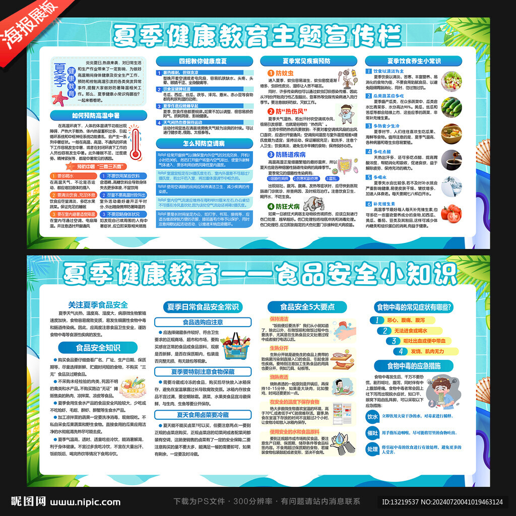 夏季健康教育宣傳欄