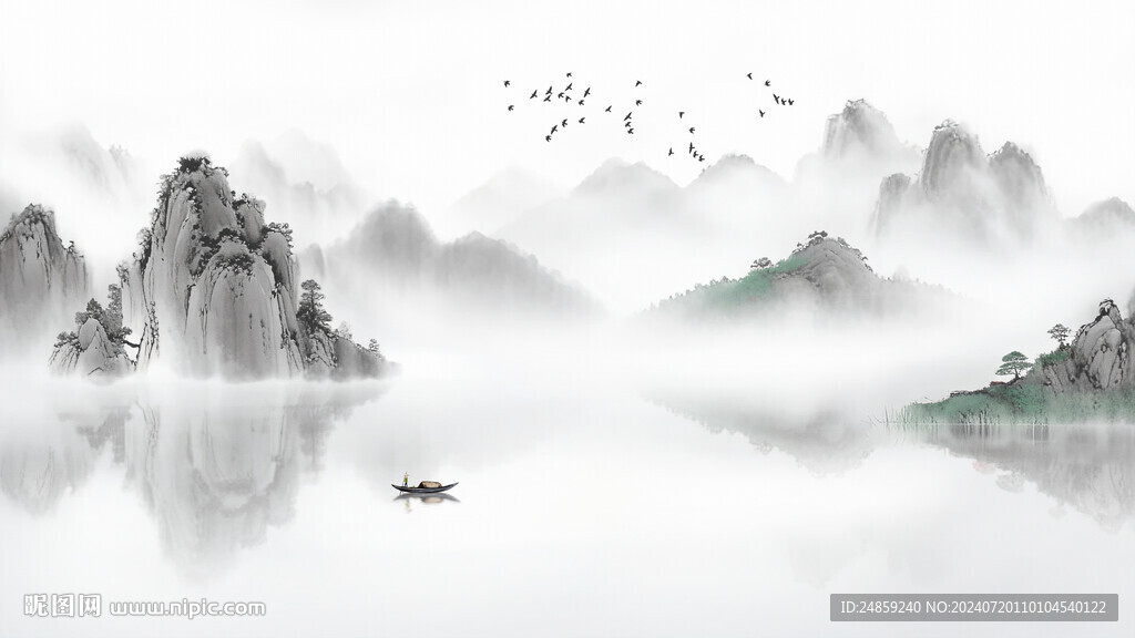 中式水墨背景圖