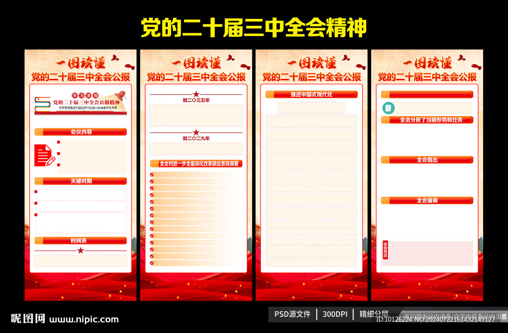 三中全會公報(bào)展架