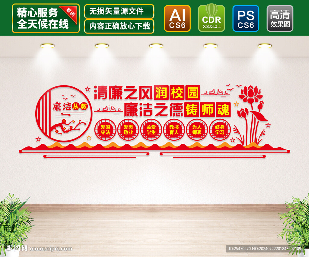 廉潔從教文化墻