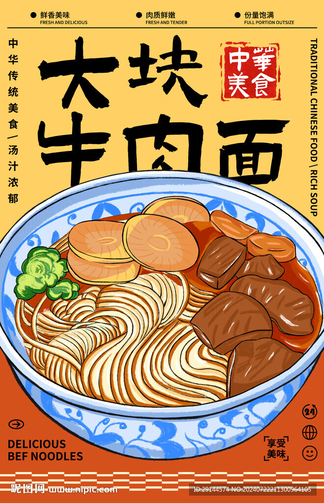 手繪 牛肉面宣傳海報