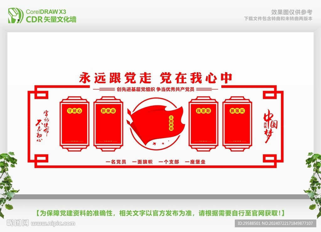 守初心擔(dān)使命文化墻