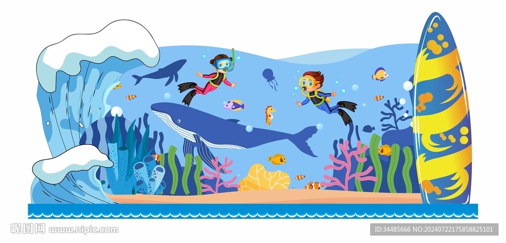 海洋主題展板海底世界