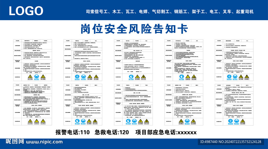 崗位安全風險告知卡