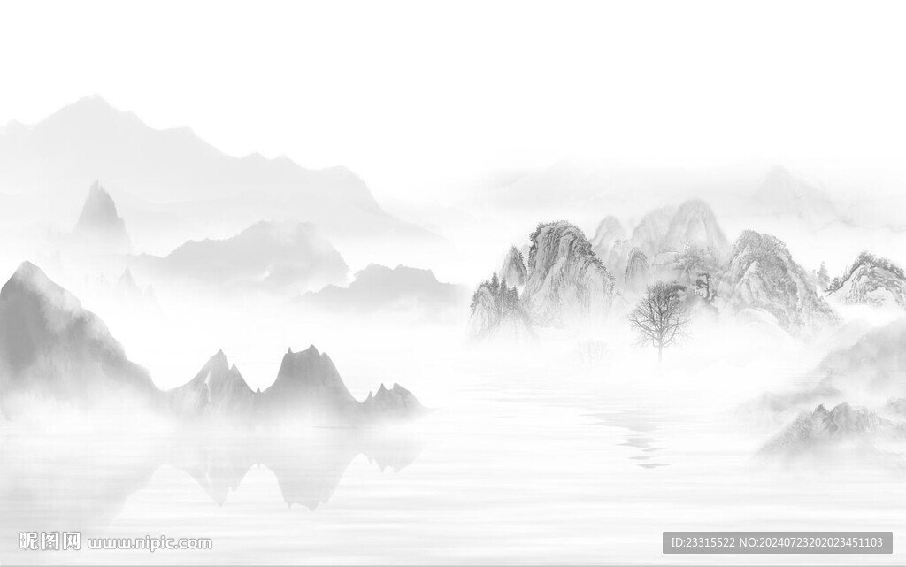背景墻山水