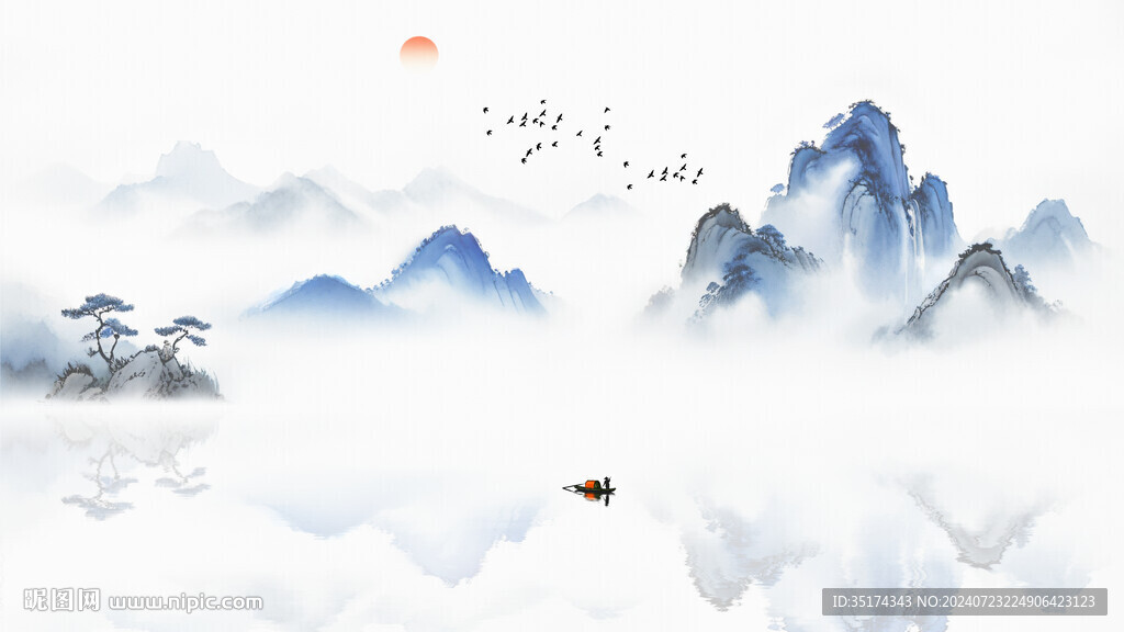 意境水墨風(fēng)背景