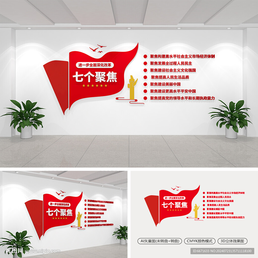 全面深化改革七個聚焦文化墻