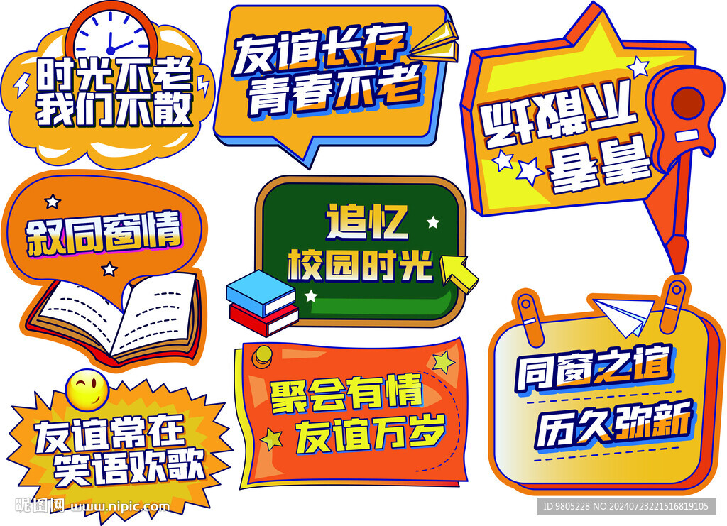 同學會手舉牌