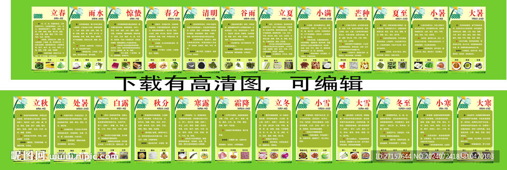 24節氣食譜海報