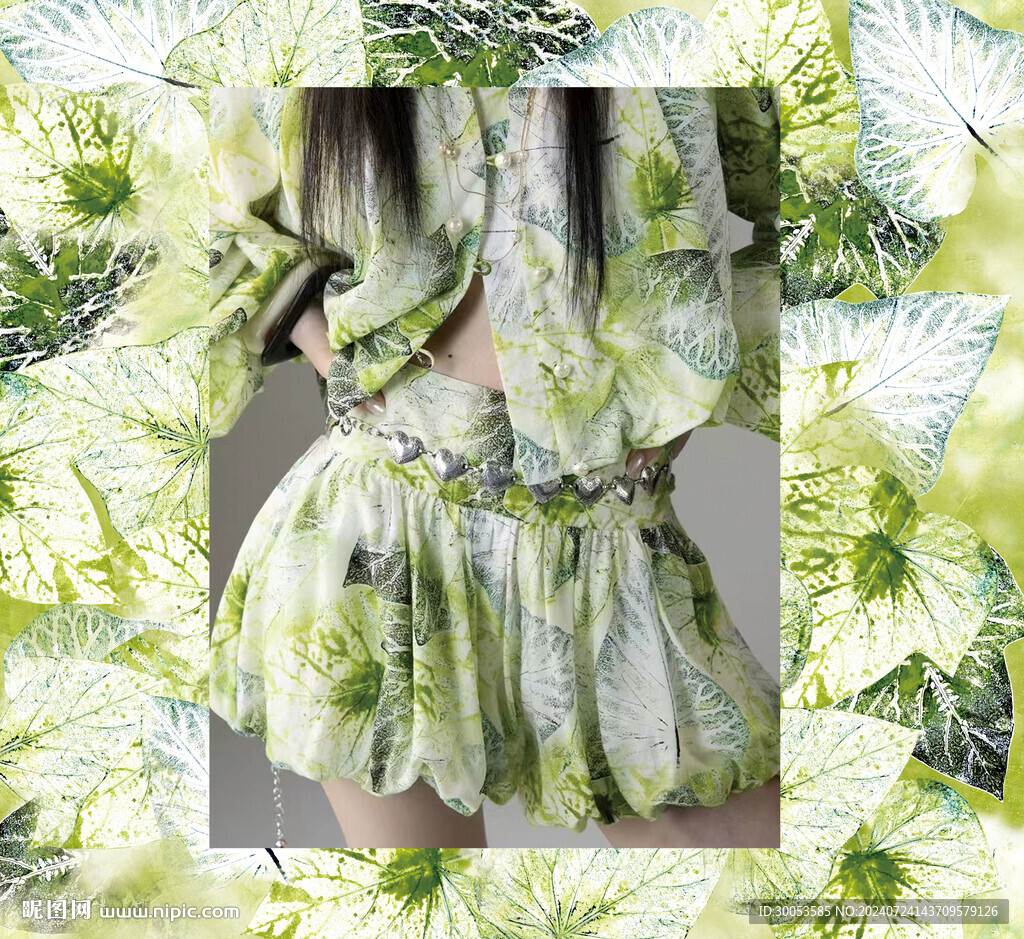 手繪水彩大葉子