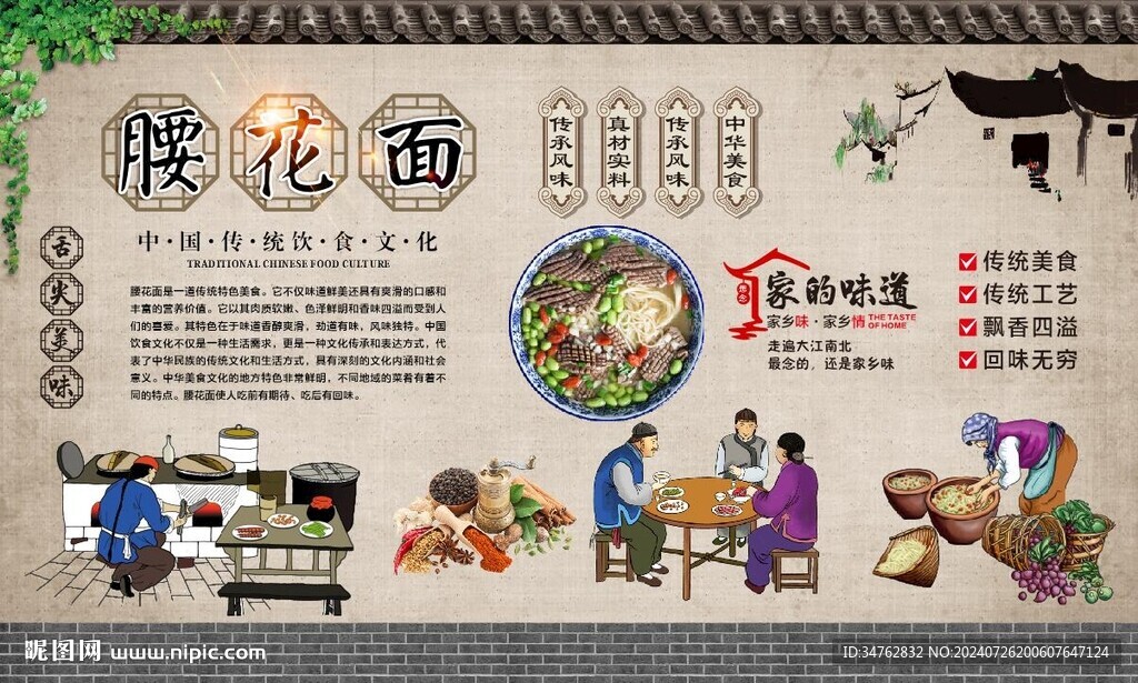 腰花面 