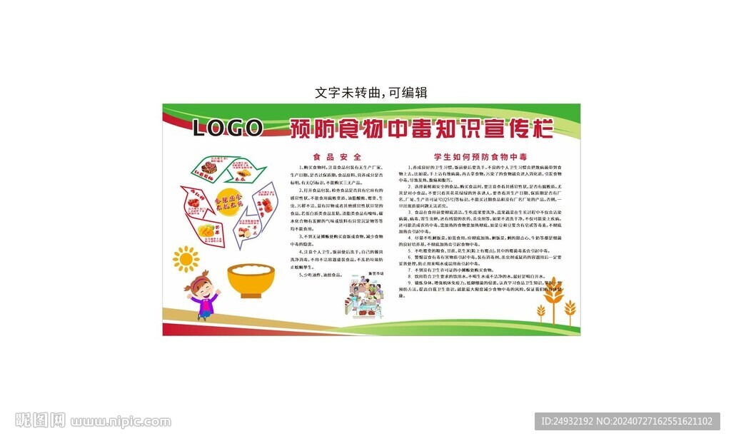 預(yù)防食物中毒知識(shí)宣傳欄