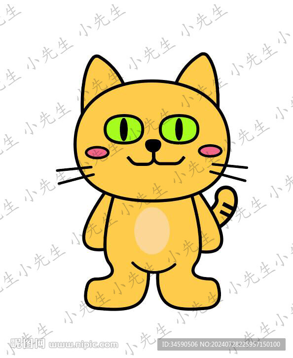 可愛動漫卡通貓咪小貓吉祥物