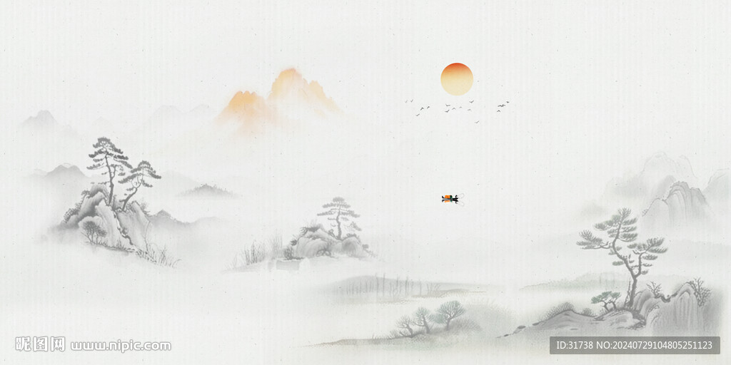 寫意水墨山水畫