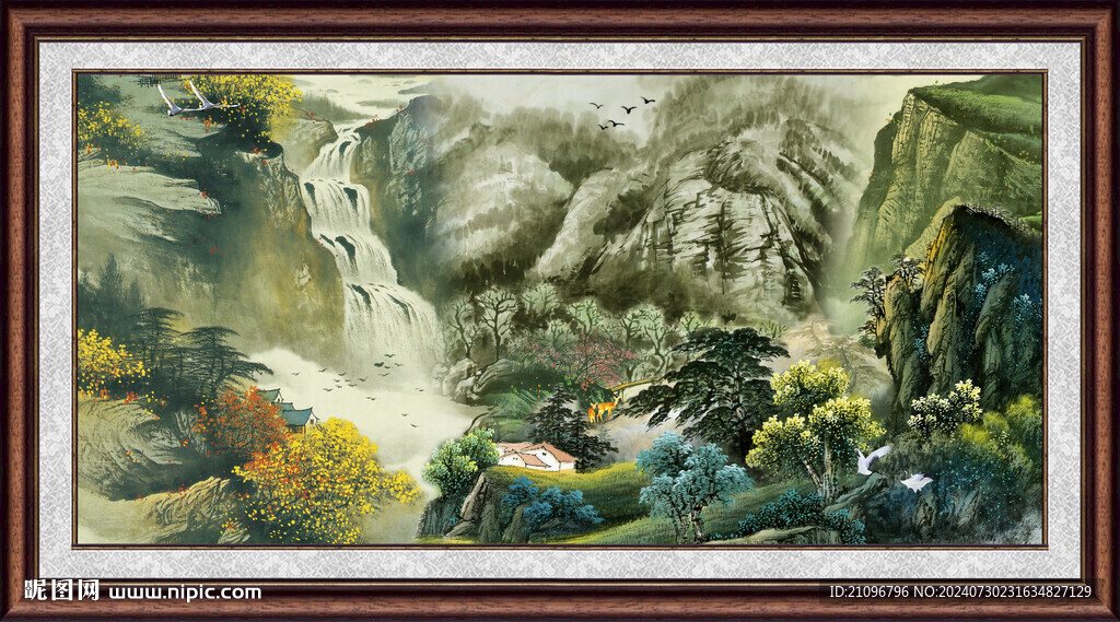 客廳山水風景 
