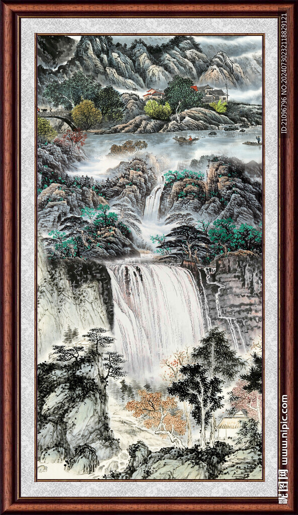 客廳山水風景 