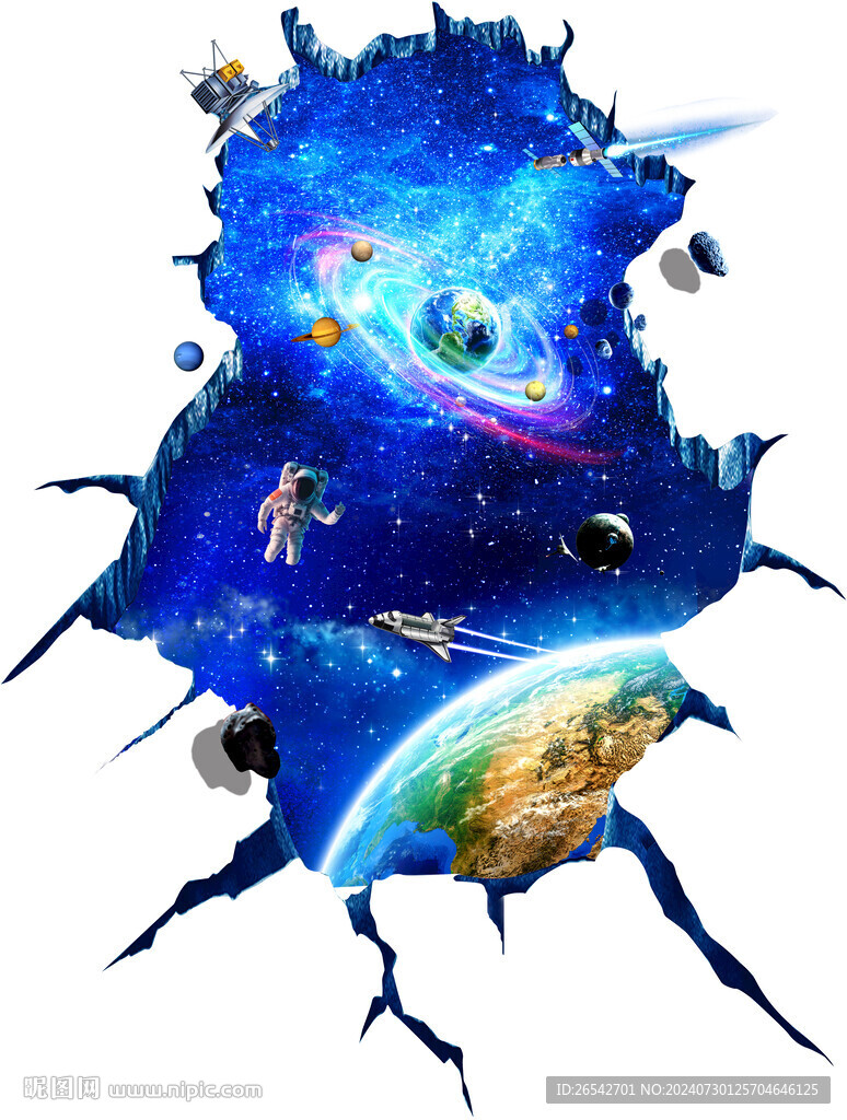 3D宇宙星空地貼地畫