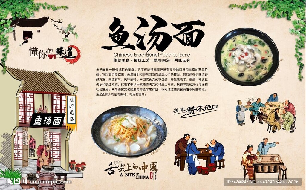 魚湯面背景墻 