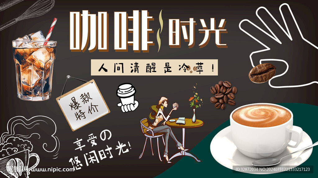 黑板咖啡背景墻