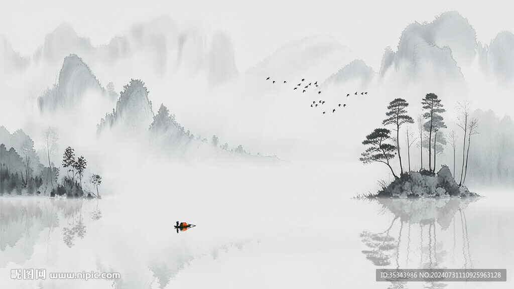 禪意水墨山水