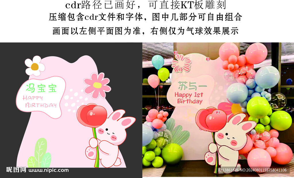 生日派對KT板雕刻