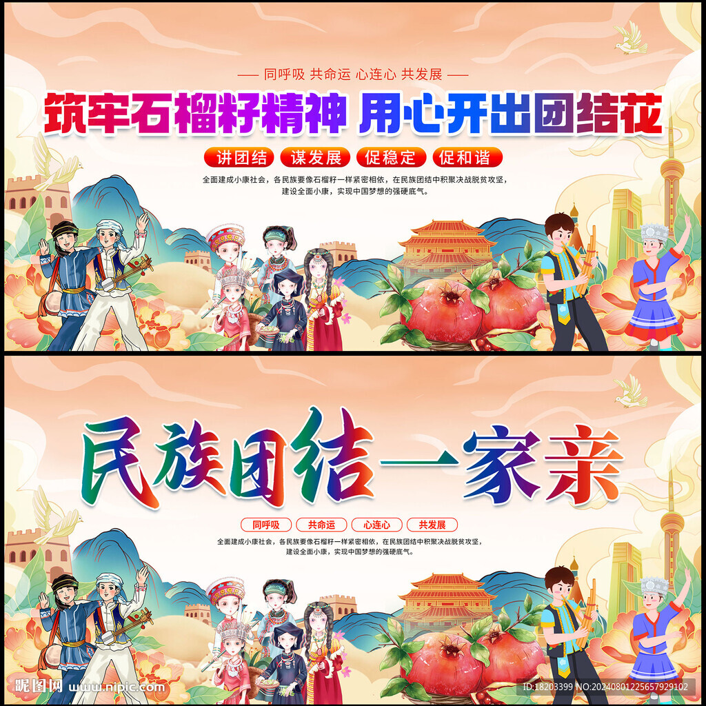 民族團結宣傳展板