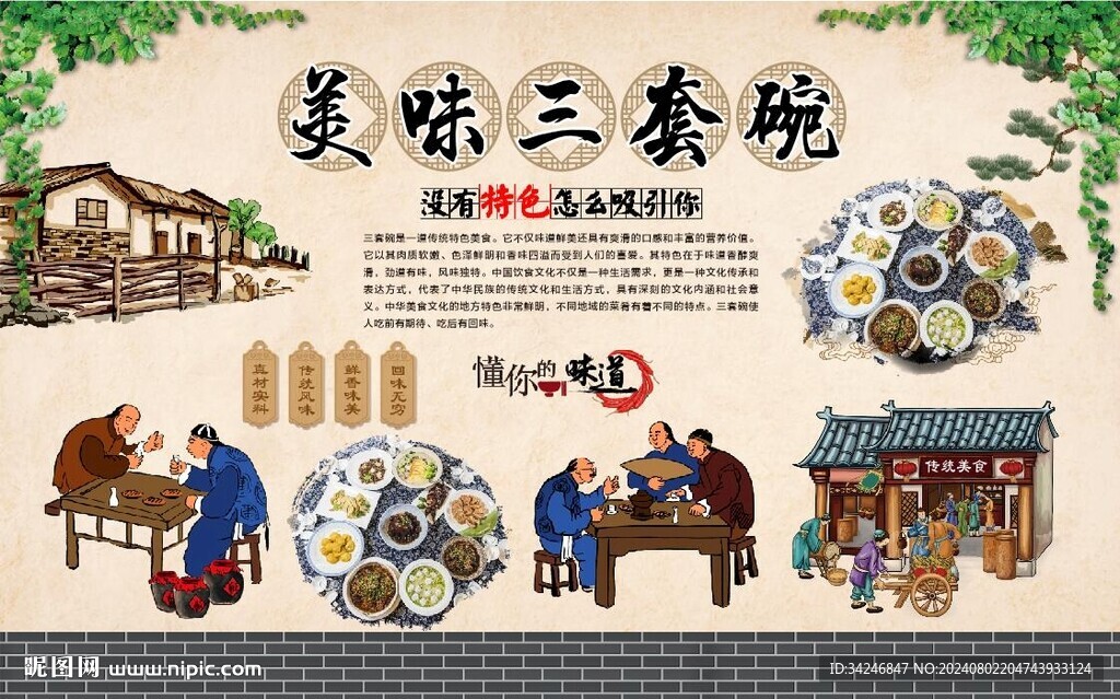 三套碗 