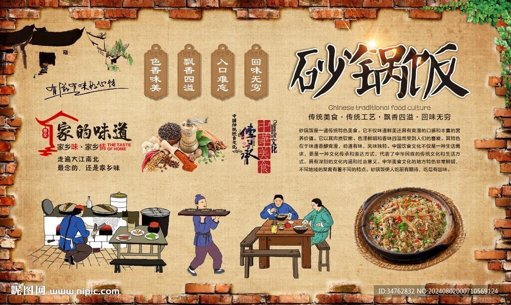 砂鍋飯背景