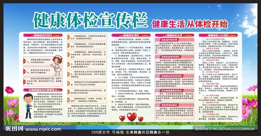 健康體檢宣傳欄