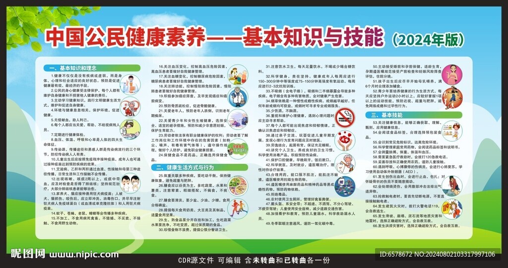 中國公民健康素養(yǎng)66條宣傳欄