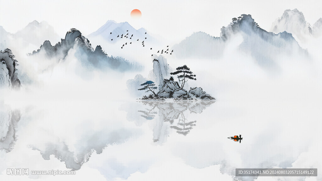 簡(jiǎn)約山水畫意境山水畫