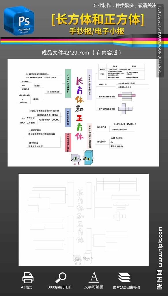 長(zhǎng)方體和正方體思維導(dǎo)圖