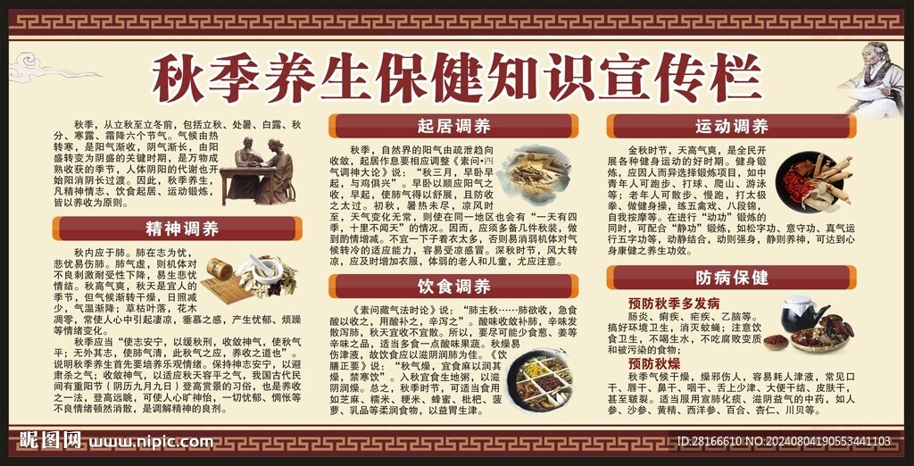 秋季中醫養生知識宣傳欄