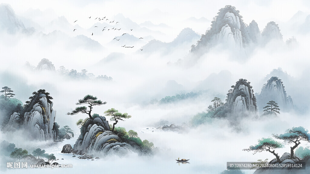 中式意境壁畫