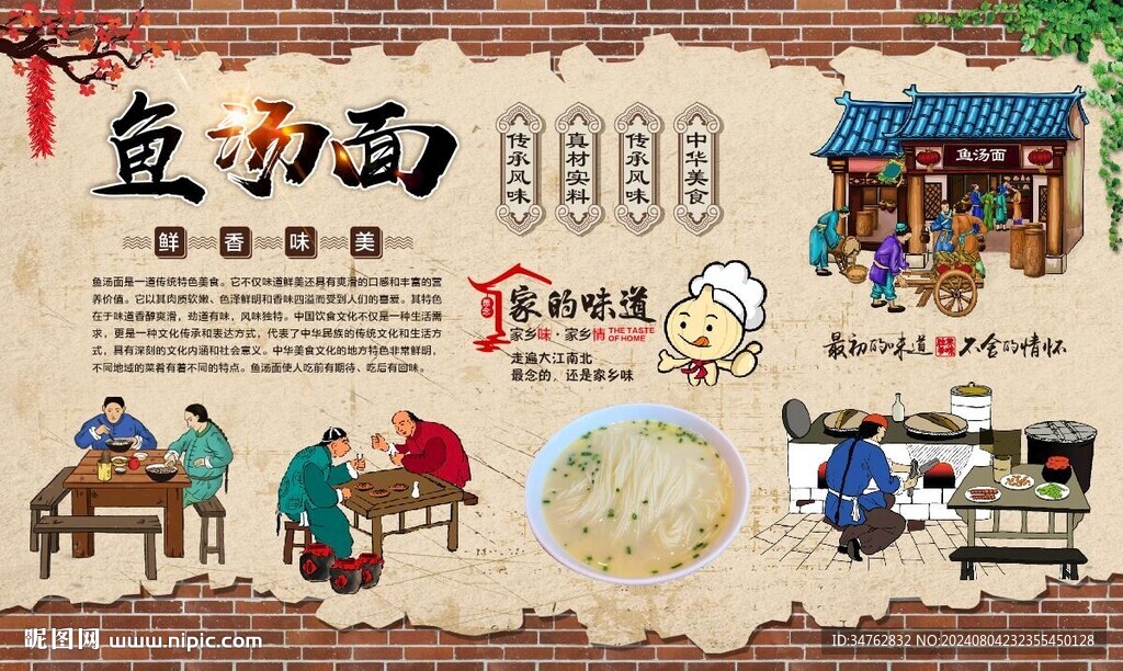 魚湯面背景墻