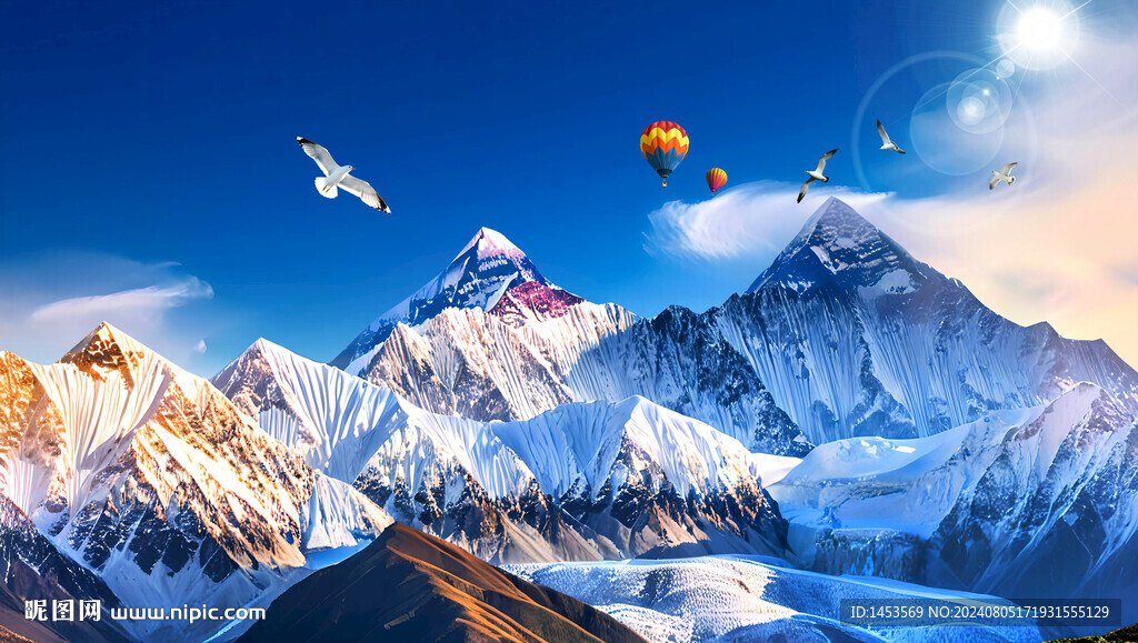 雪山風(fēng)景畫