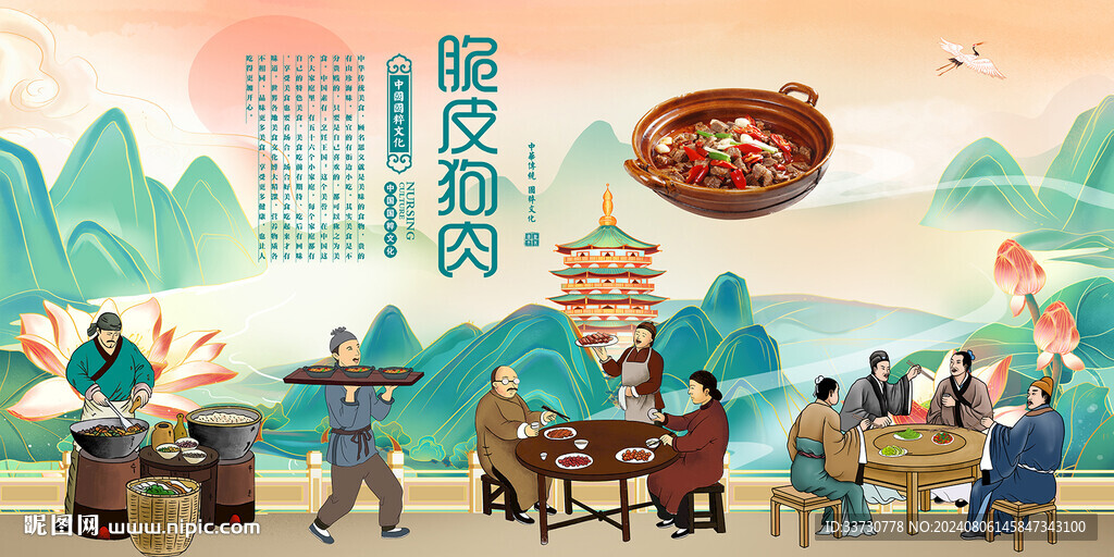 脆皮狗肉背景墻