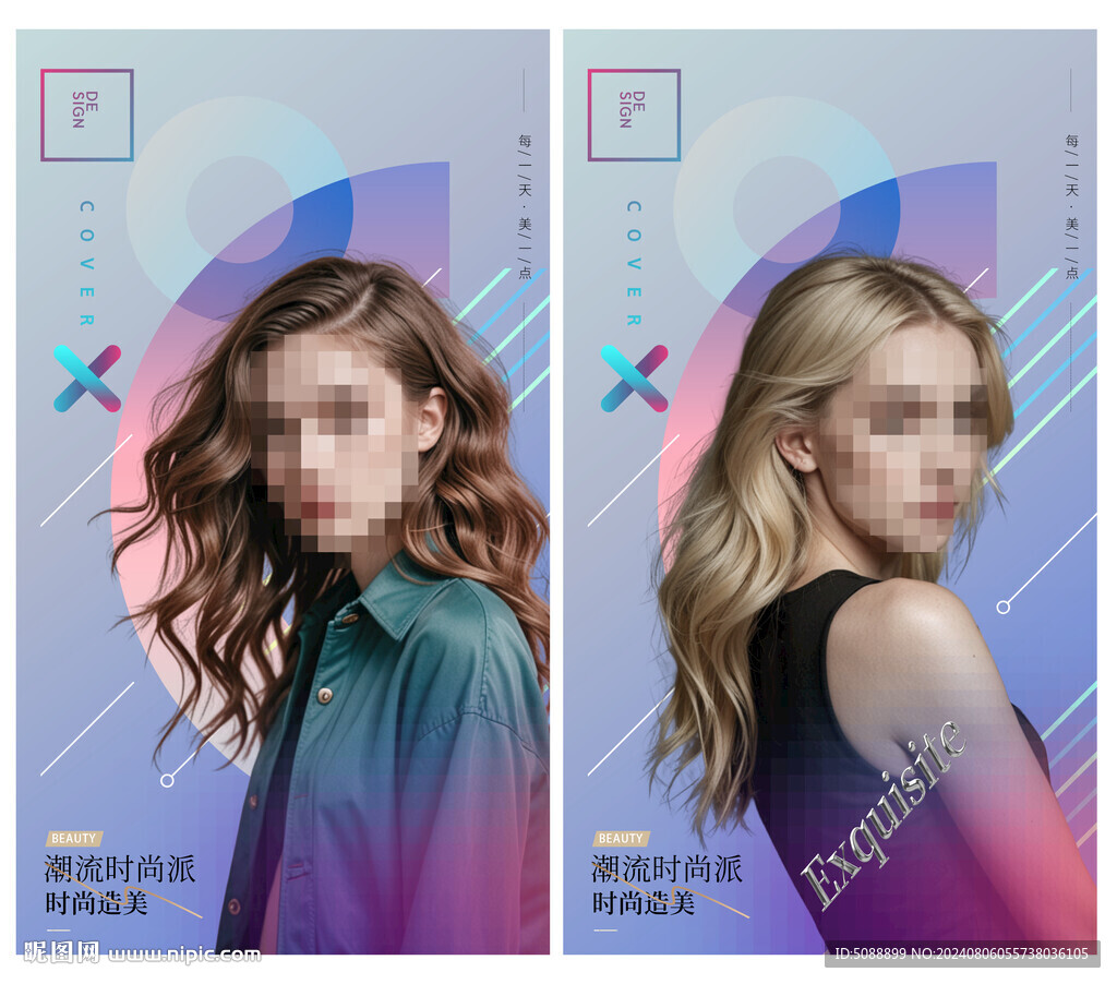 發(fā)廊發(fā)型裝飾掛畫燈箱片