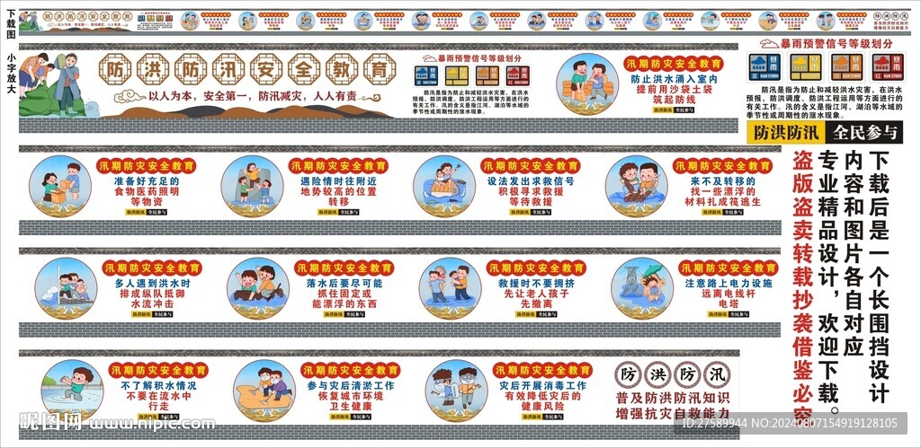 防洪防汛海報(bào)展板科普宣傳