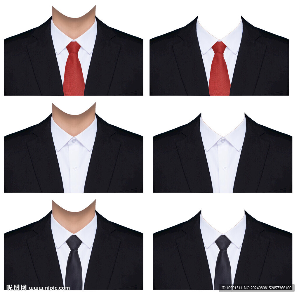 男人的西裝領(lǐng)帶證件照衣服素材