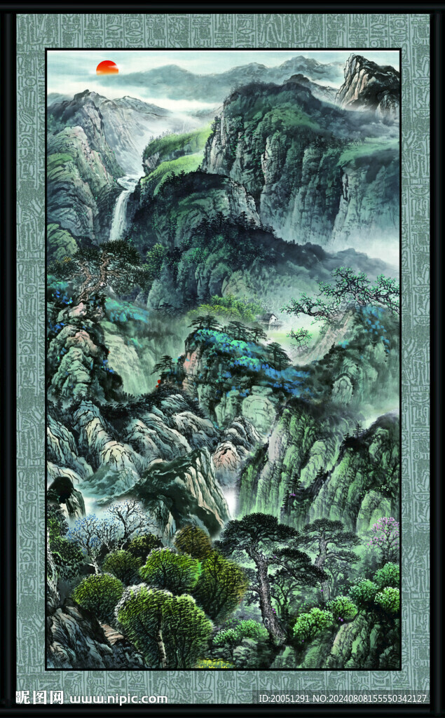 山水風景畫圖 