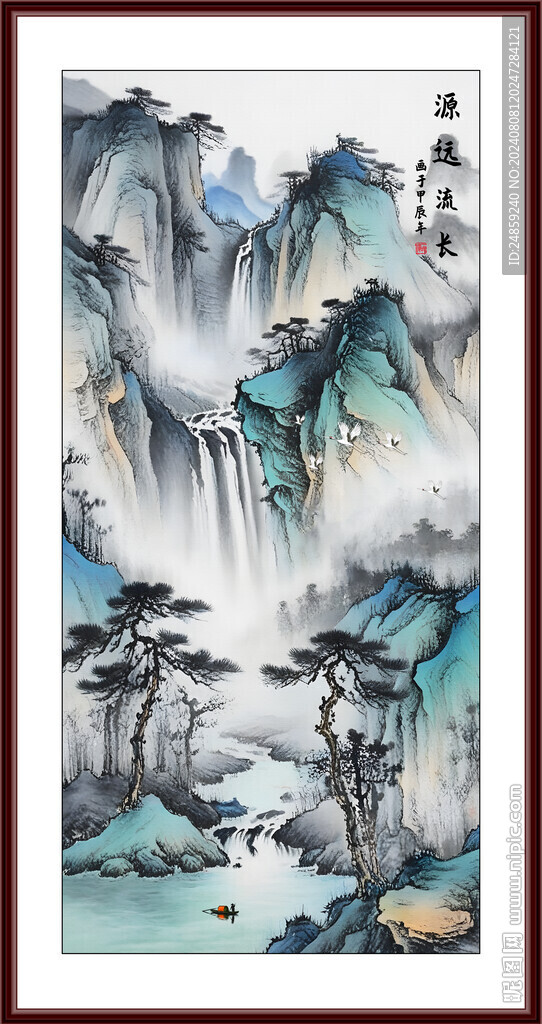 山水國畫背景墻