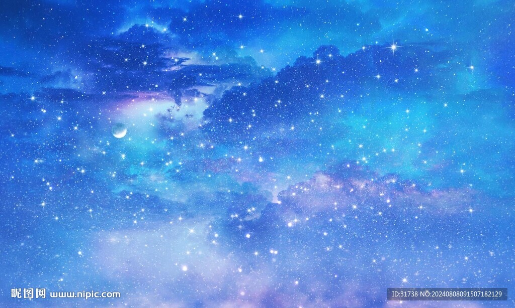 夢幻宙星空背景圖